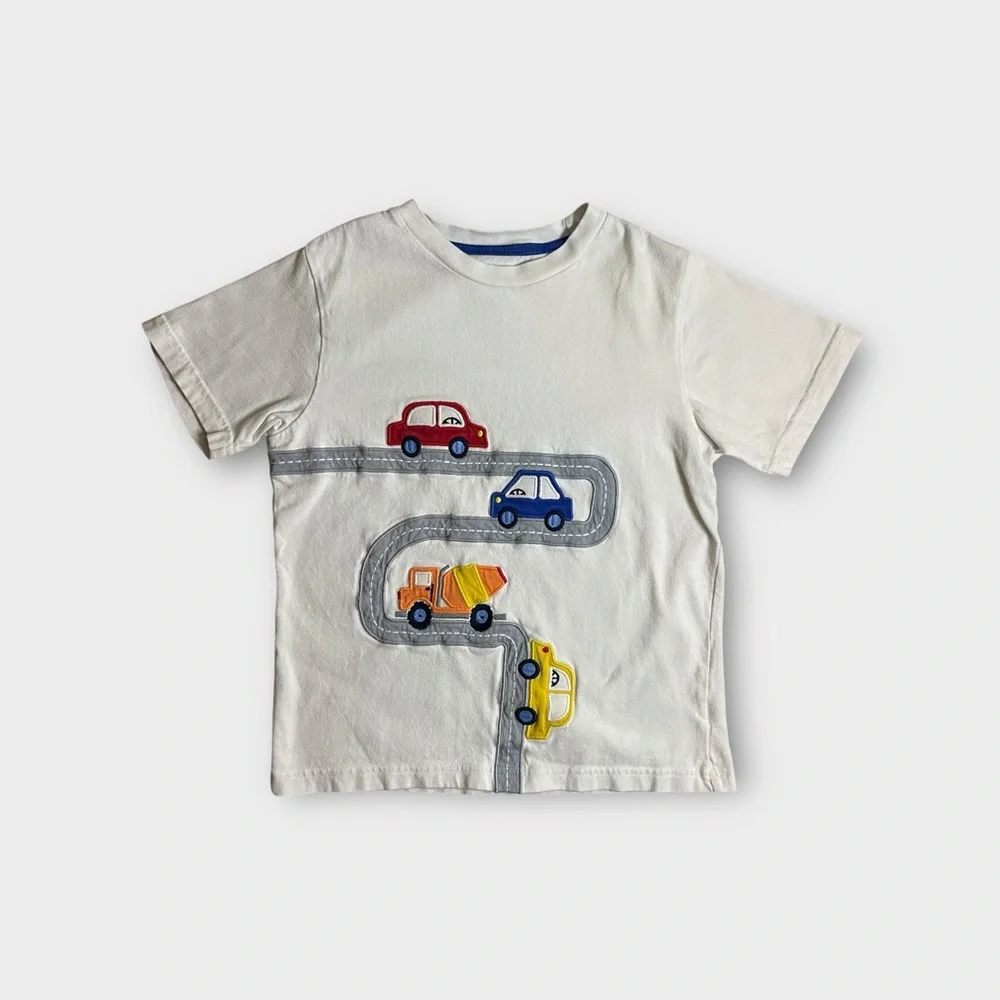 Gymboree Automobile On The Road Applique White Shirt